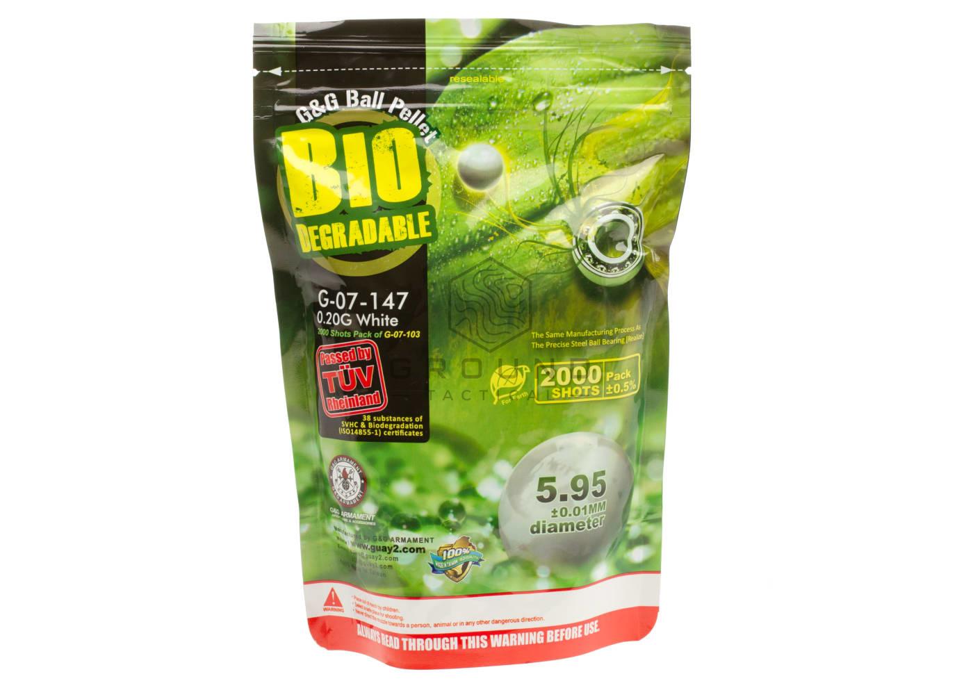 Bolas bio G&G 0,20 g · 2.000 unidades · Precision