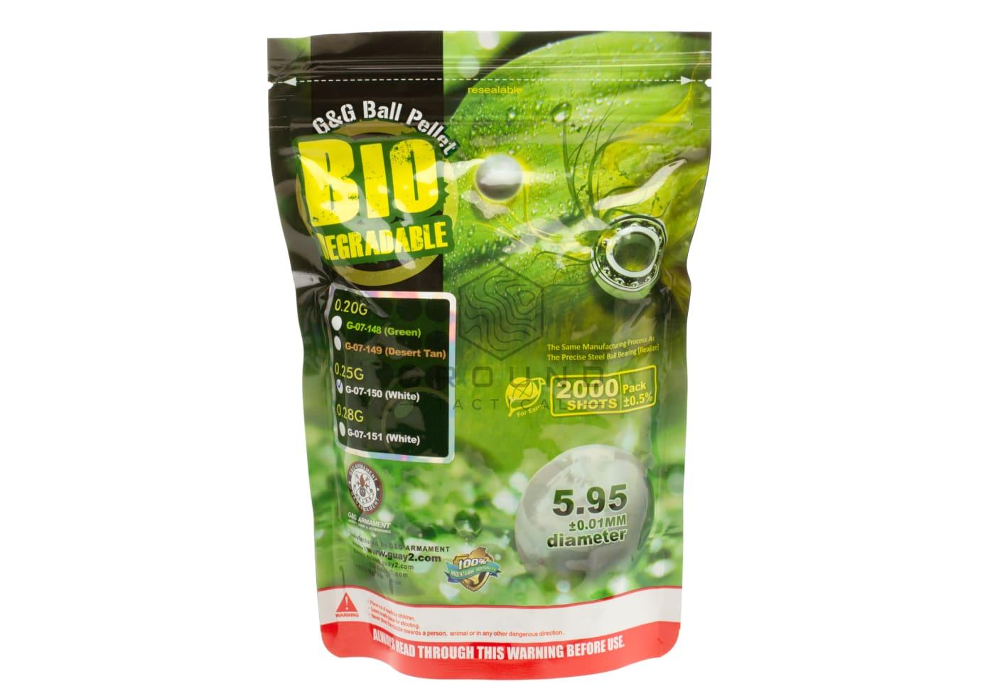 Bolas bio G&G 0,25 g · 2.000 unidades · Precision