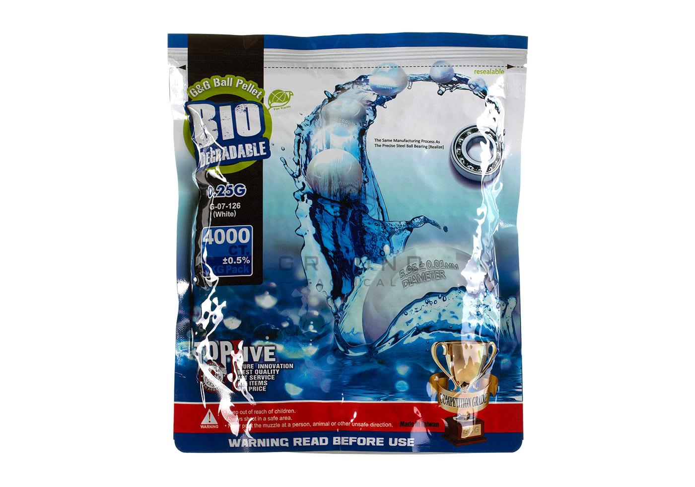 Bolas bio G&G 0,25 g · 4.000 unidades · Precision