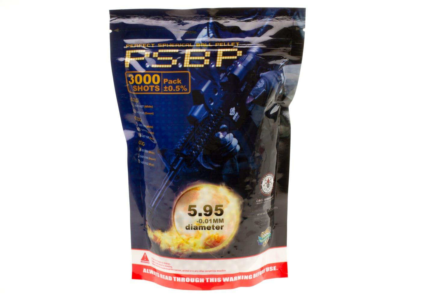 Bolas G&G 0,25 g · 3.000 unidades · Perfect