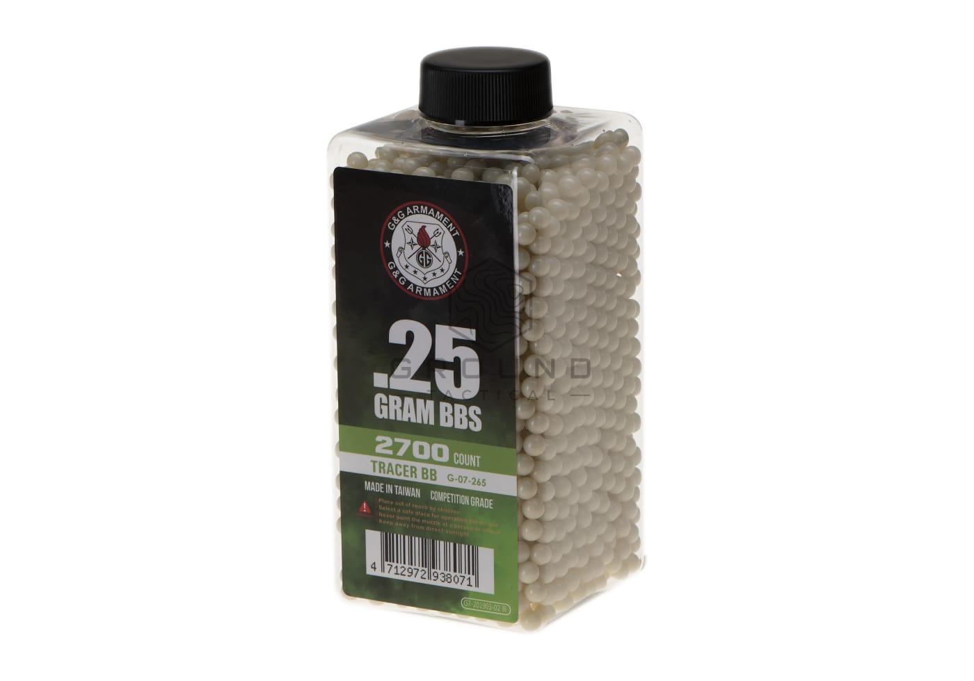 Bolas trazadoras G&G 0,25 g · 2.700 unidades · verde