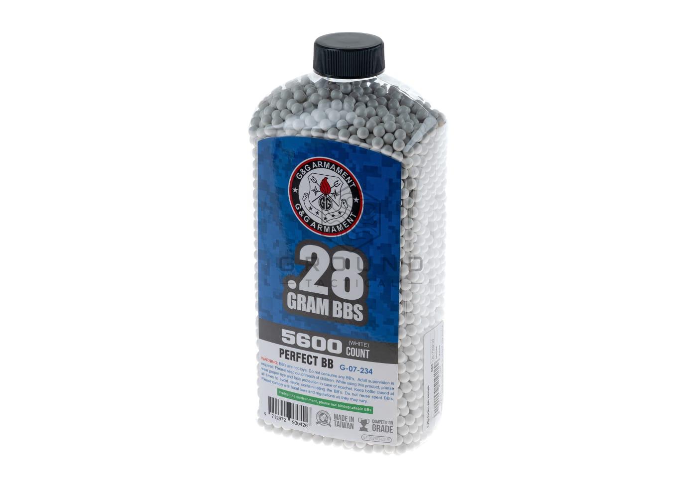 Bolas G&G 0,28 g · 5.600 unidades · Perfect