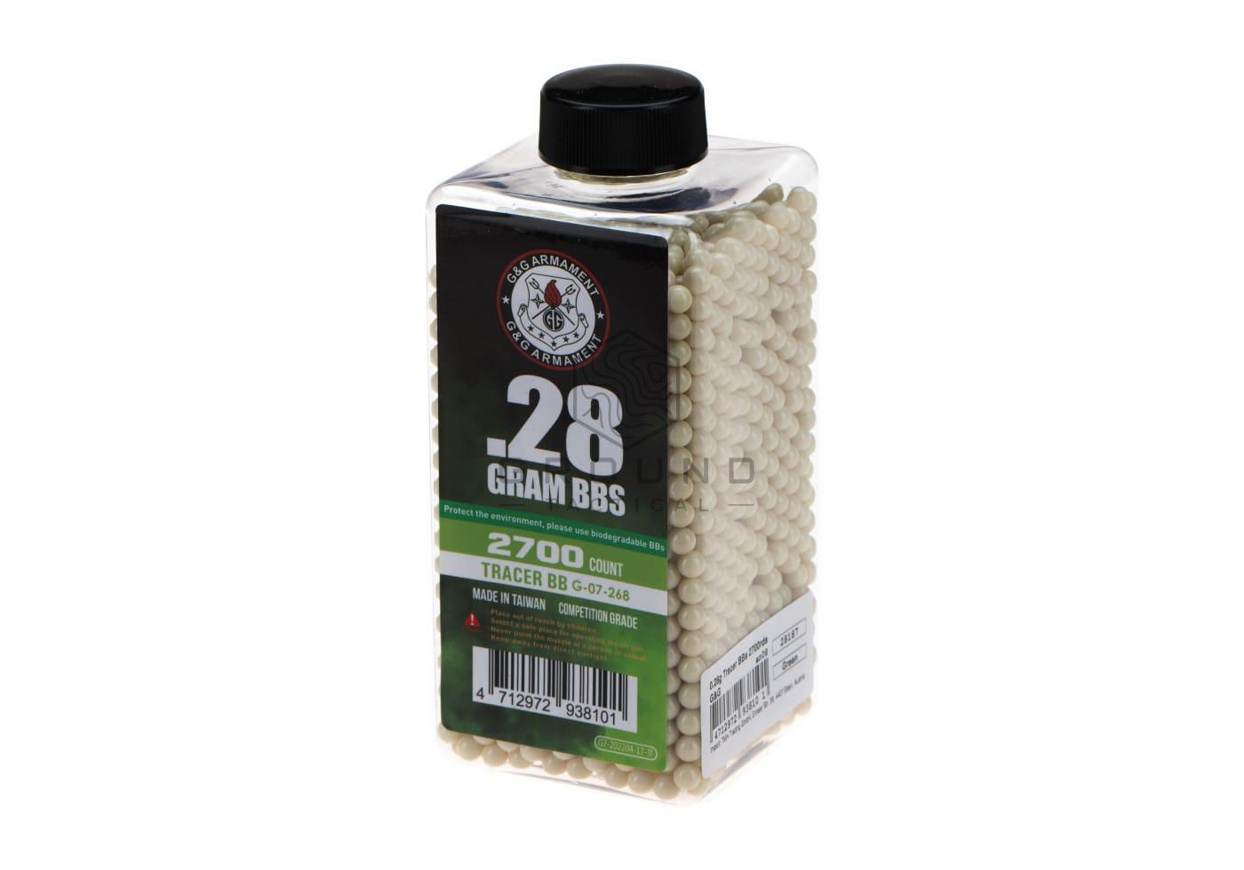 Bolas trazadoras G&G 0,28 g · 2.700 unidades