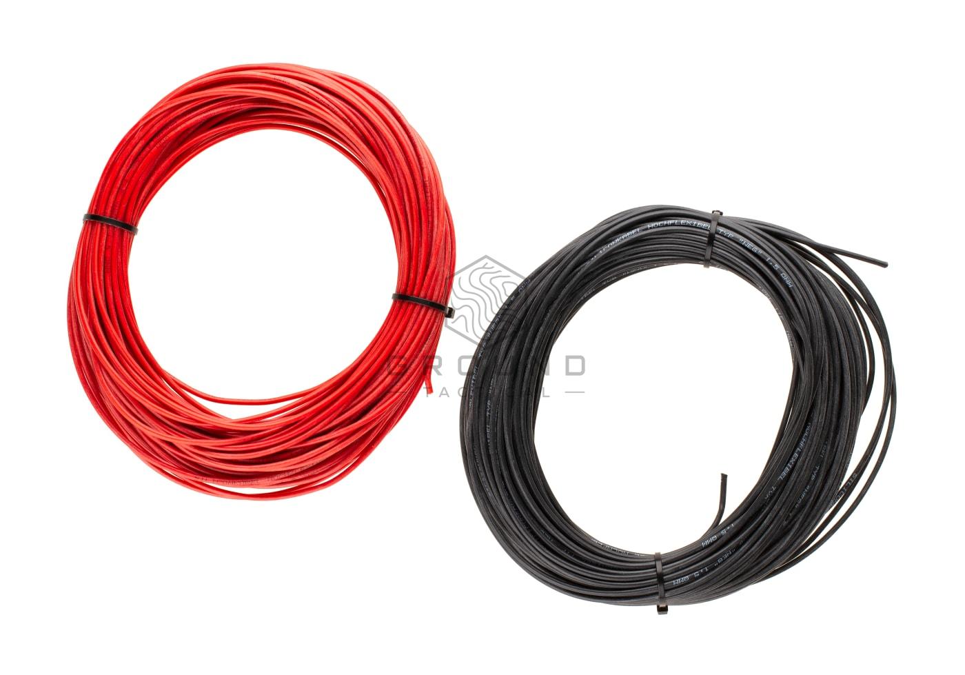 Low Resistance Wire 2x 25m Black + Red