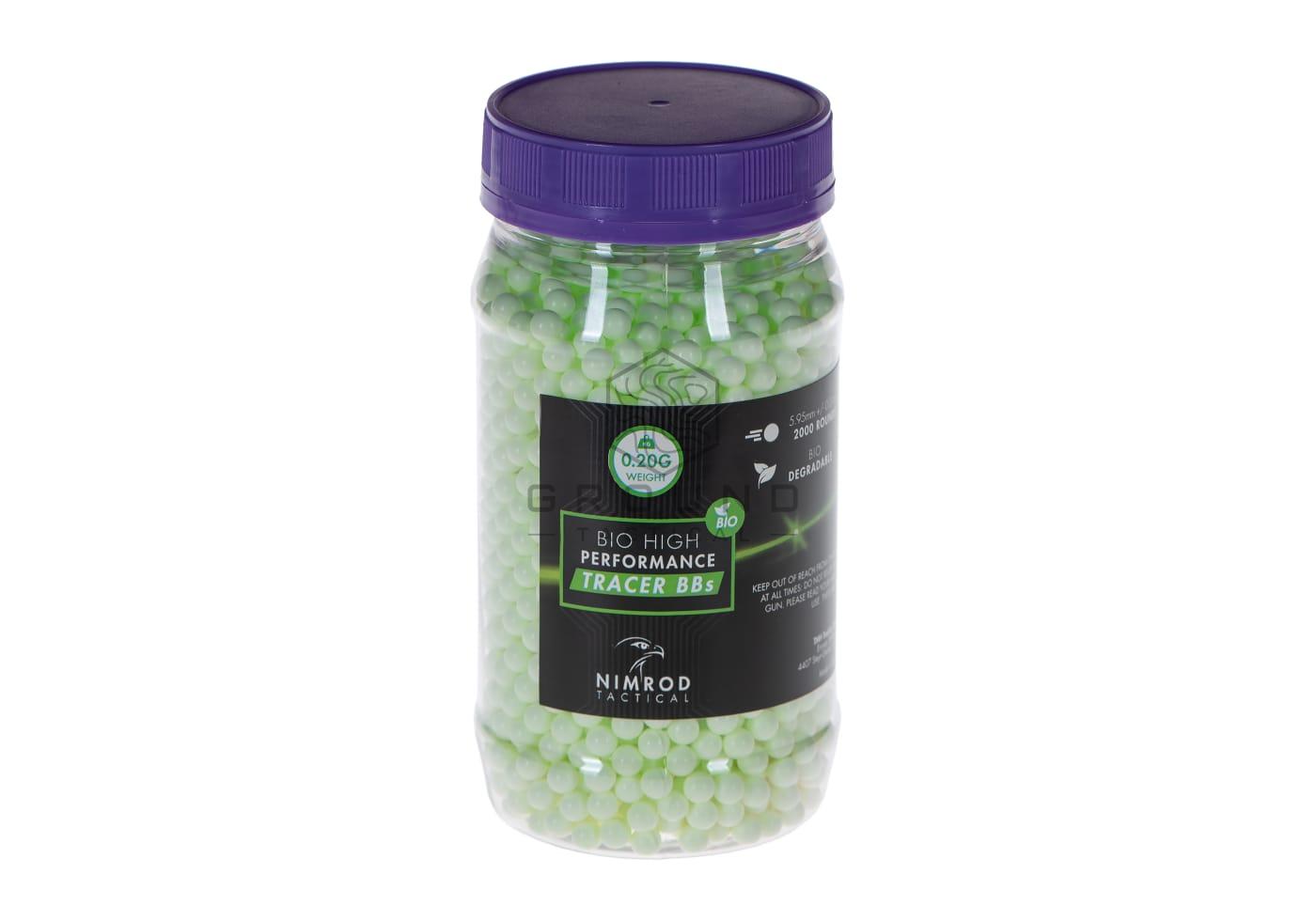 Bolas bio trazadoras Nimrod 0,20 g · 2.000 unidades · High Performance