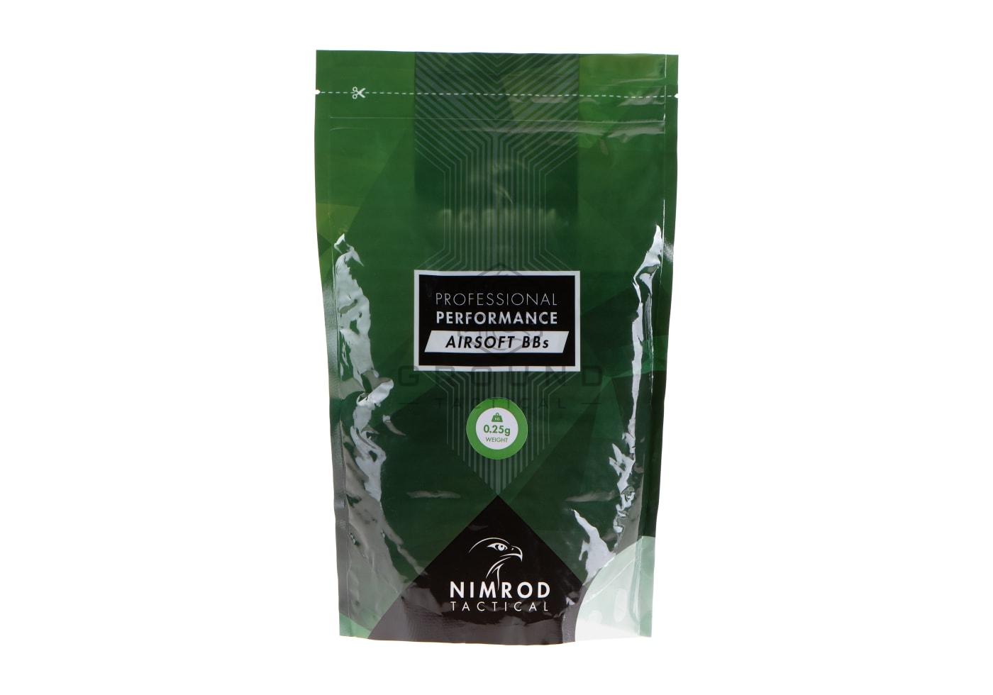 Bolas Nimrod 0,25 g · 4.000 unidades · Professional Performance