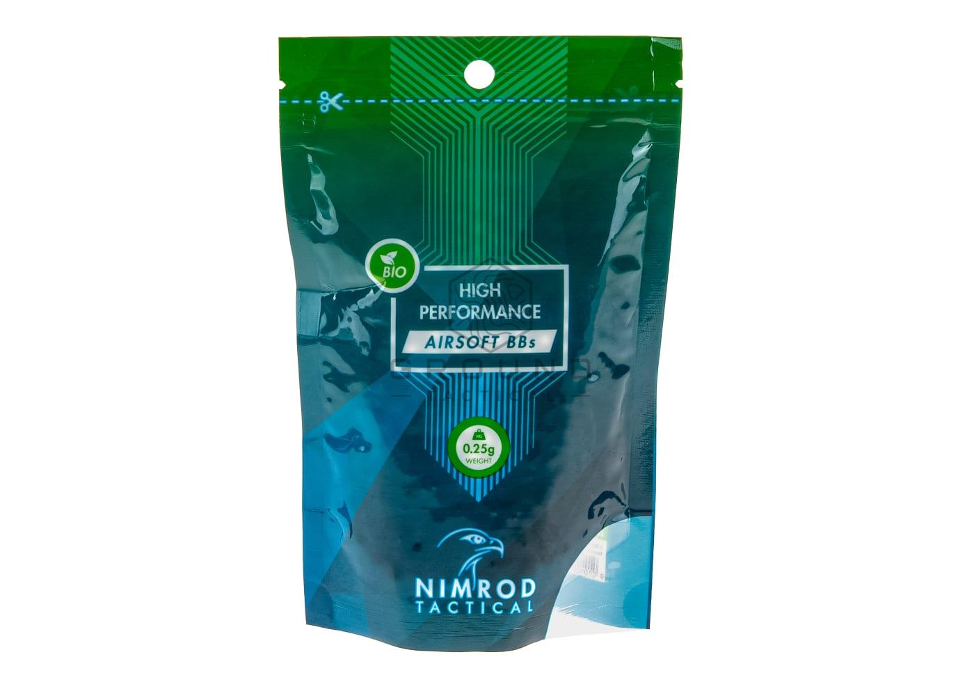 Bolas bio Nimrod 0,25 g · 1.000 unidades · High Performance