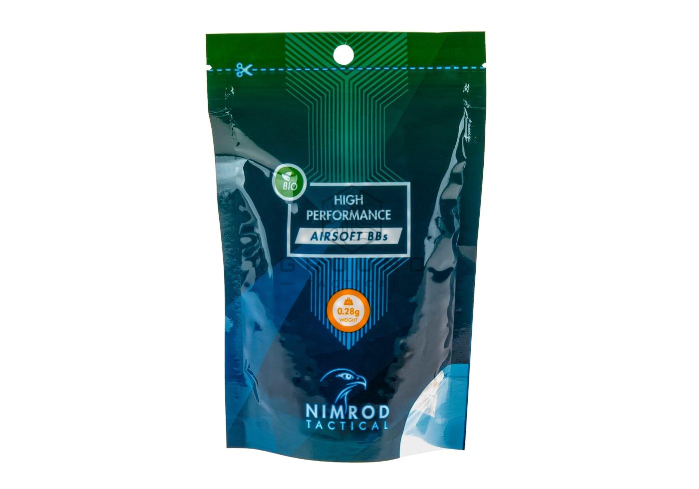Bolas bio Nimrod 0,28 g · 1.000 unidades · High Performance