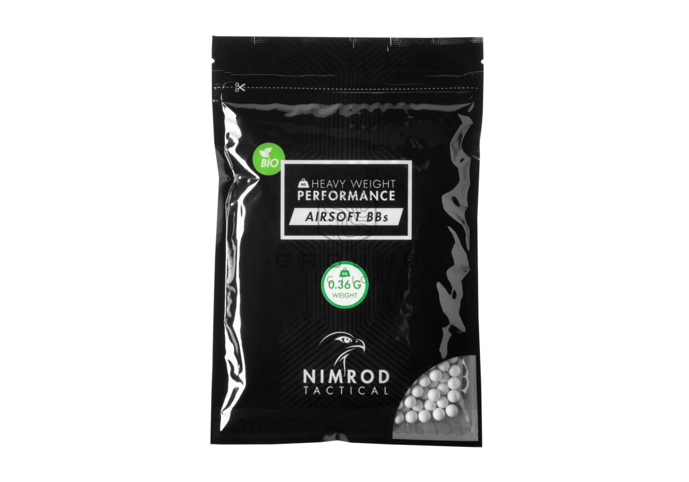 Bolas bio Nimrod 0,36 g · 1.000 unidades · Professional Performance · bolsa