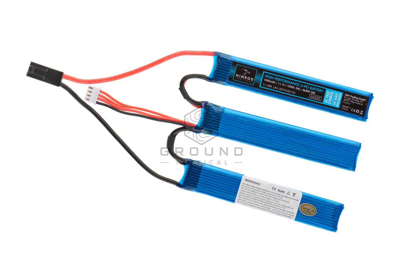 Batería Nimrod LiPo 11,1 V 1000 mAh 25C dividida