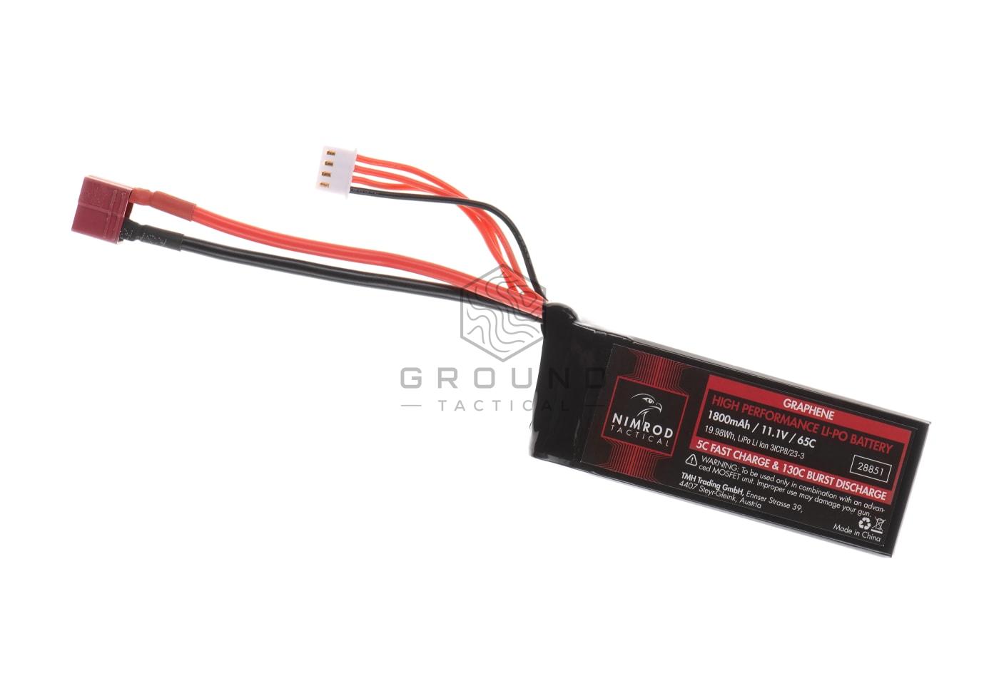 Batería Nimrod LiPo 11,1 V 1800 mAh 65C grafeno T-Plug