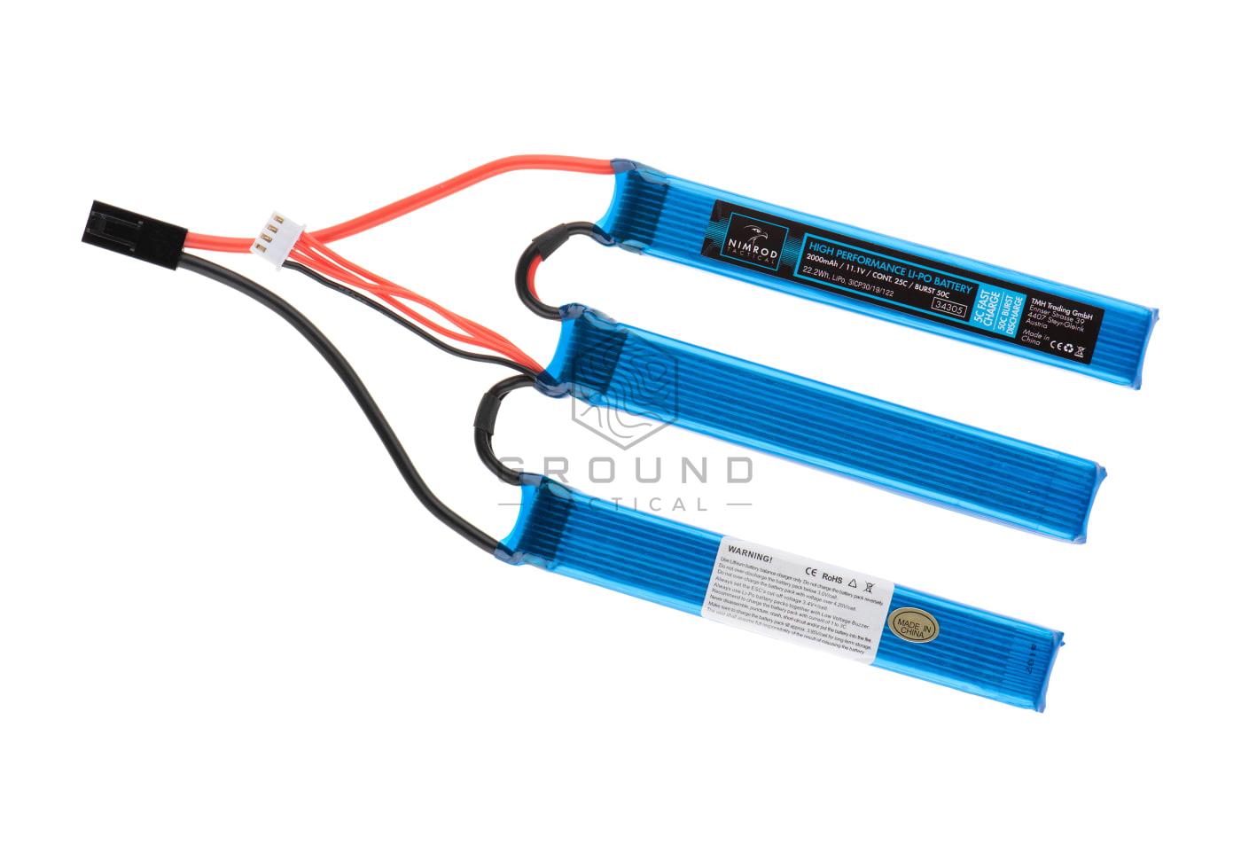 Batería Nimrod LiPo 11,1 V 2000 mAh 25C dividida