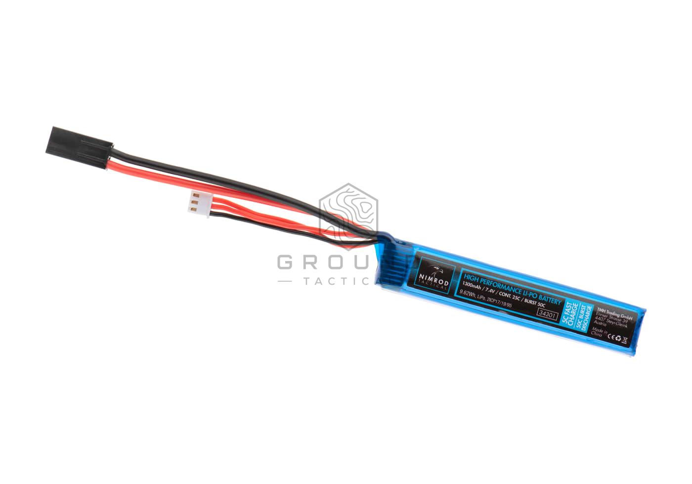 Batería Nimrod LiPo 7,4 V 1300 mAh 25C para tubo de culata · 11189000000