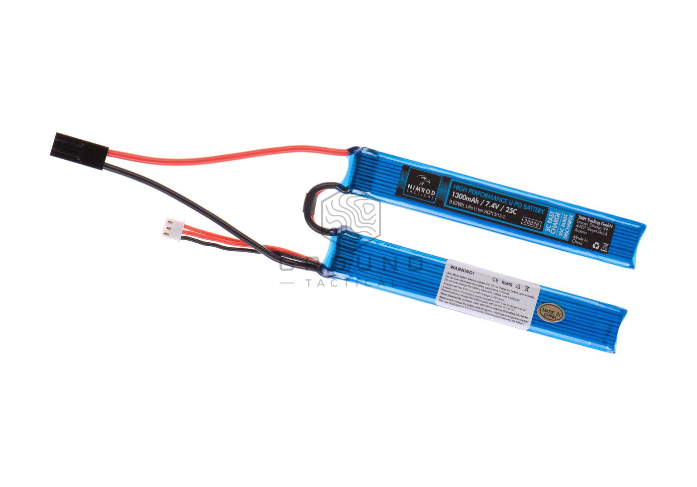 Batería Nimrod LiPo 7,4 V 1300 mAh 25C doble