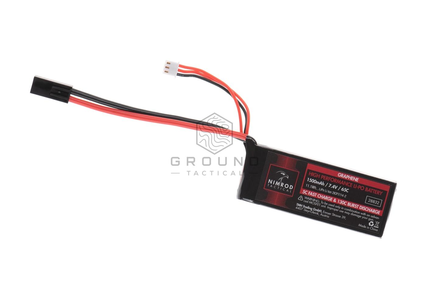 Batería Nimrod LiPo 7,4 V 1500 mAh 65C grafeno formato mini