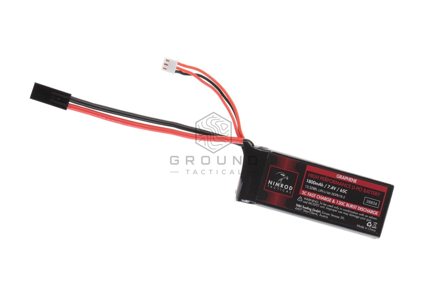 Batería Nimrod LiPo 7,4 V 1800 mAh 65C grafeno formato mini