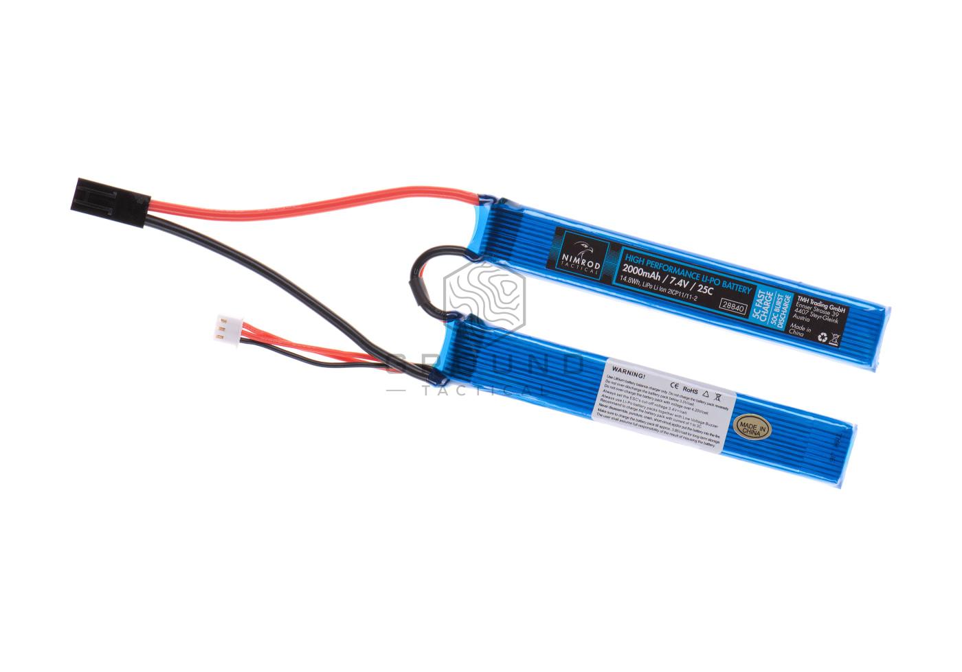 Batería Nimrod LiPo 7,4 V 2000 mAh 25C doble