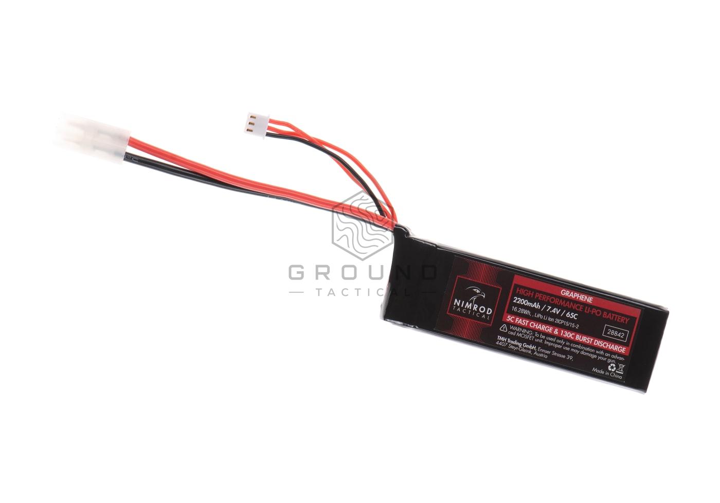 Batería Nimrod LiPo 7,4 V 2200 mAh 65C grafeno formato grande